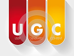 UGC - User Generated Content acronym concept