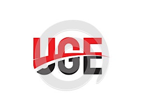 UGE Letter Initial Logo Design Vector Illustration photo