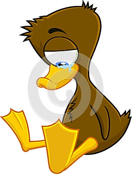 Ugly Duckling Cartoon Character Crying