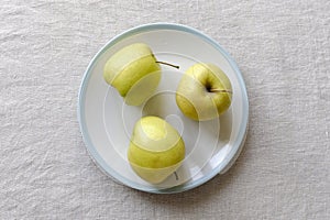 Ugly food concept with misshapen apples