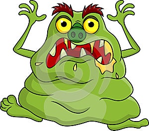 Ugly monster cartoon photo