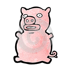 ugly pig cartoon