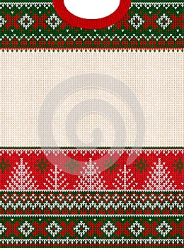 Ugly sweater Merry Christmas Happy New Year greeting card frame