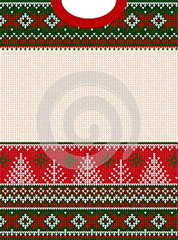 Ugly sweater Merry Christmas Happy New Year greeting card frame photo