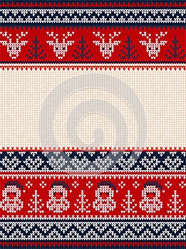 Ugly sweater Merry Christmas party ornament background seamless pattern