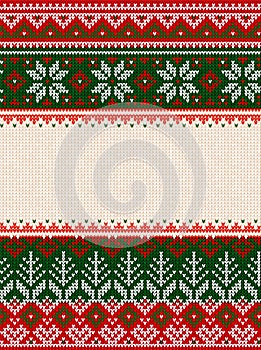 Ugly sweater Merry Christmas party ornament background seamless pattern