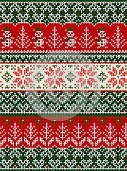 Ugly sweater Merry Christmas party ornament background seamless pattern