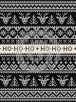 Ugly sweater Merry Christmas party ornament background seamless pattern