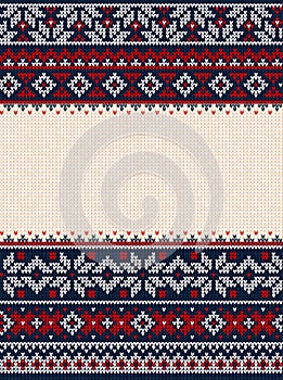 Ugly sweater Merry Christmas party ornament background seamless pattern