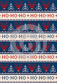 Ugly sweater Merry Christmas party ornament background seamless pattern