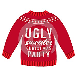 Ugly sweater party card