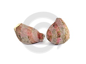 Ugly sweet potato isolated on white background