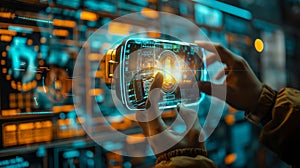 ugmented reality interface, guiding assembly process, digital background