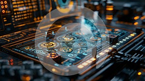 ugmented reality interface, guiding assembly process, digital background