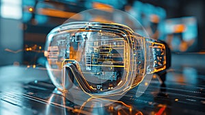 ugmented reality interface, guiding assembly process, digital background