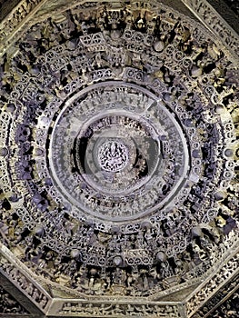 Ugra Narasimha Carving on ceiling stone of Chennakesava Temple, Belur