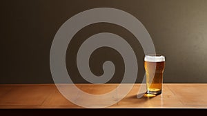 Uhd Image Of A Glass Of Beer On A Table