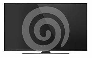 UHD Smart Tv with Curved Screen on White