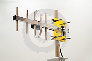 UHF antenna on pole during testing