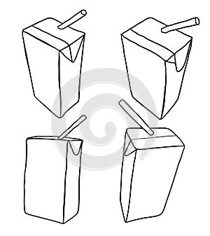 uht softdrink, simple vector hand draw sketch, set 4