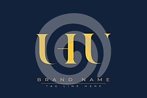 UHU abstract letter logo design