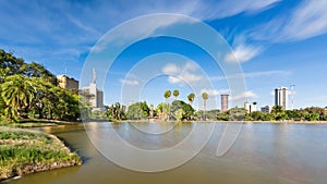 Uhuru Park And Nairobi Skyline, Kenya