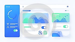 UI Dashboard Design, Data Analytics, Web Interface Template