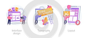 UI design abstract concept vector illustrations.