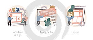 UI design abstract concept vector illustrations.