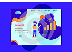 Landing page of manager doing presentation target