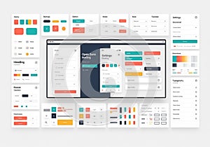 Arranged on a light background, showcasing an organized, clean