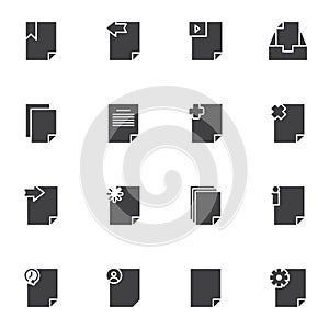 UI documents vector icons set