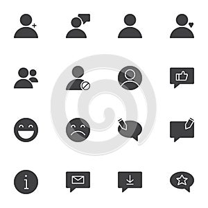 UI elements vector icons set