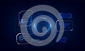 UI HUD screen tech system innovation concept background template. vector illustration