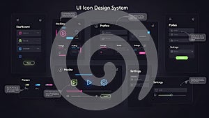 UI Icon Design System Template