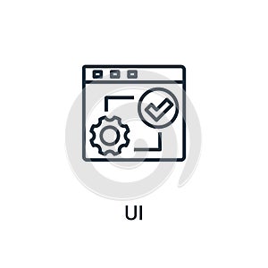 ui icon vector from seo collection. Thin line ui outline icon vector illustration. Linear symbol for use on web and mobile apps,