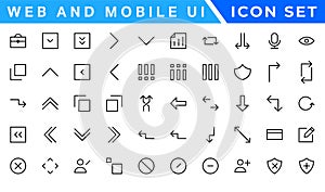 UI UX Icon mega set, user interface iconset collection