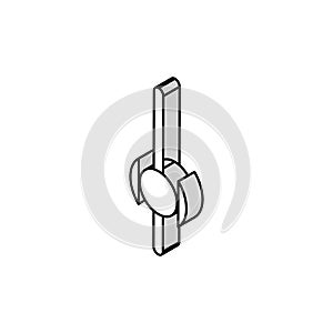 ui scroll sign isometric icon vector illustration