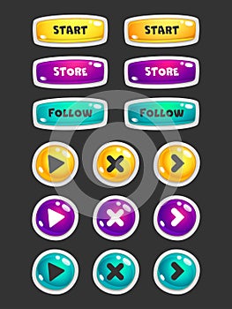 UI set of game navigation