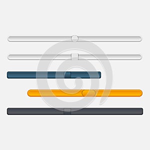 UI slider button set vector
