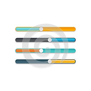 UI slider button set vector