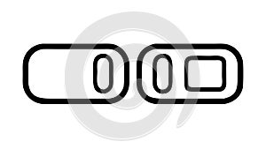 UI Toggle Switch Off Icon for Interface Controls Settings, vector design Generative AI