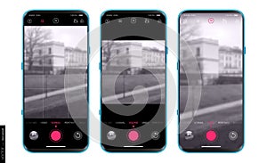 UI UX Design camera app for mobile.