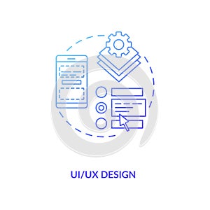 UI and UX design concept icon