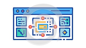 UI UX Design Flow: Website Development and User Interface, vector design Generative AI