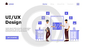 UI UX Design Vector Illustration Concept, Suitable for web landing page, ui, mobile app, editorial design, flyer, banner, and oth