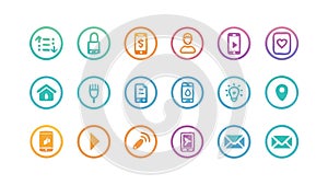 UI UX Essential Icons: Mobile & Web Interface Vector Set, vector design Generative AI