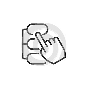 UI UX flowchart line icon