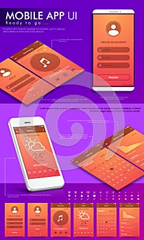 UI, UX and GUI template for Mobile App.