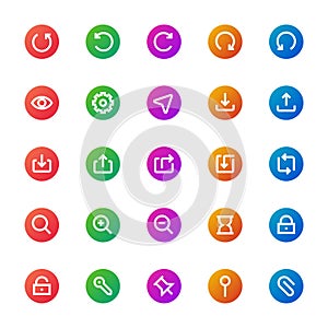 UI, UX - 25 icons image.